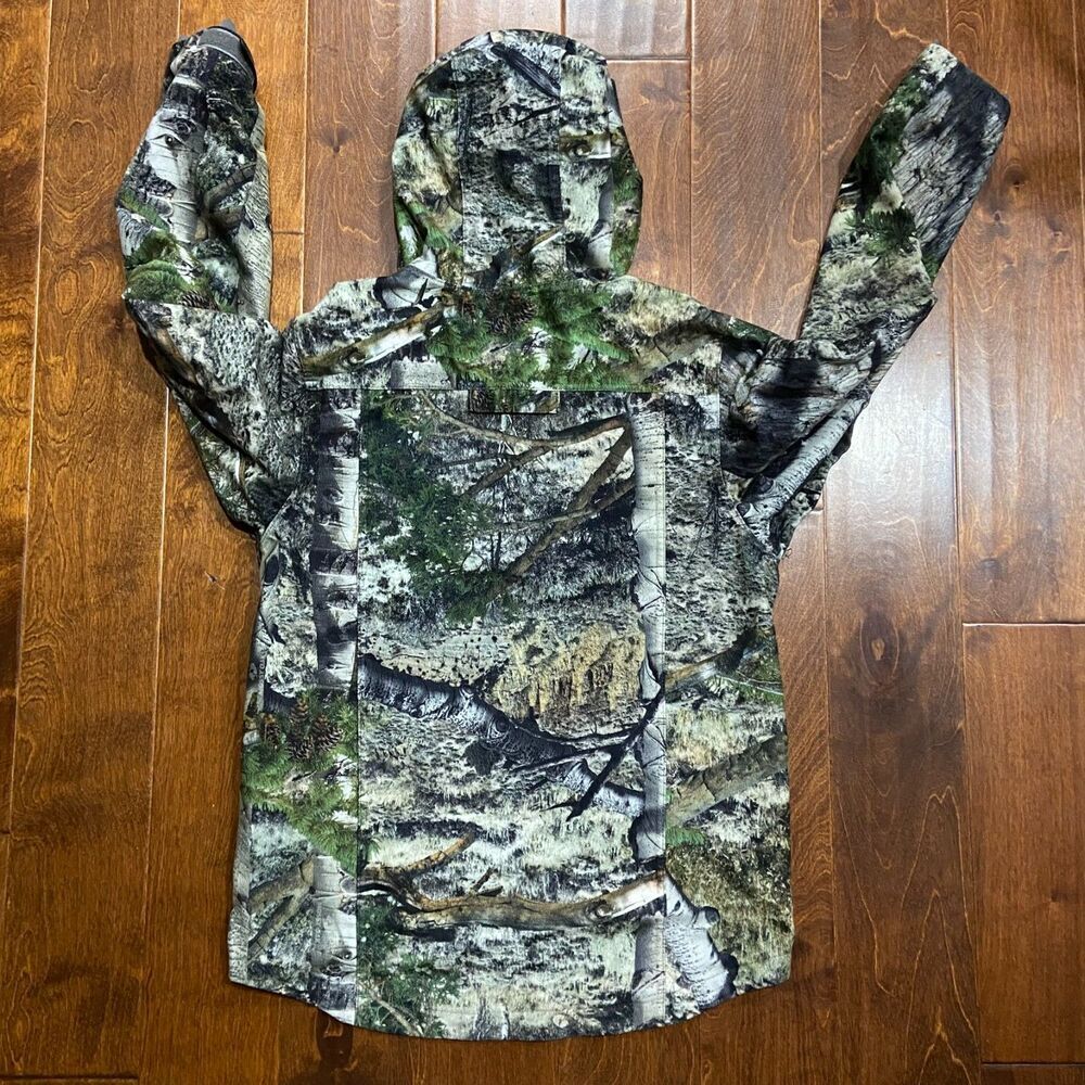 Mossy Oak Scent Factor Castlerock Camo Full Zip Hooded Jacket Youth Boys Size XL - Picture 7 of 10